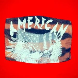 Fashion Nova Small Brown/White/Black Tube Top